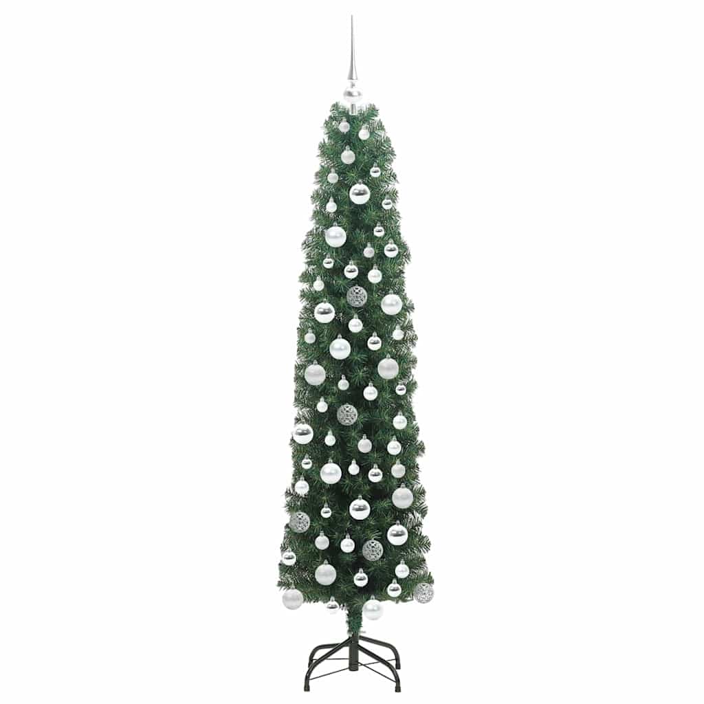vidaXL Sztuczna choinka z podstawą Zielony 180 cm PVC, stal i plastik