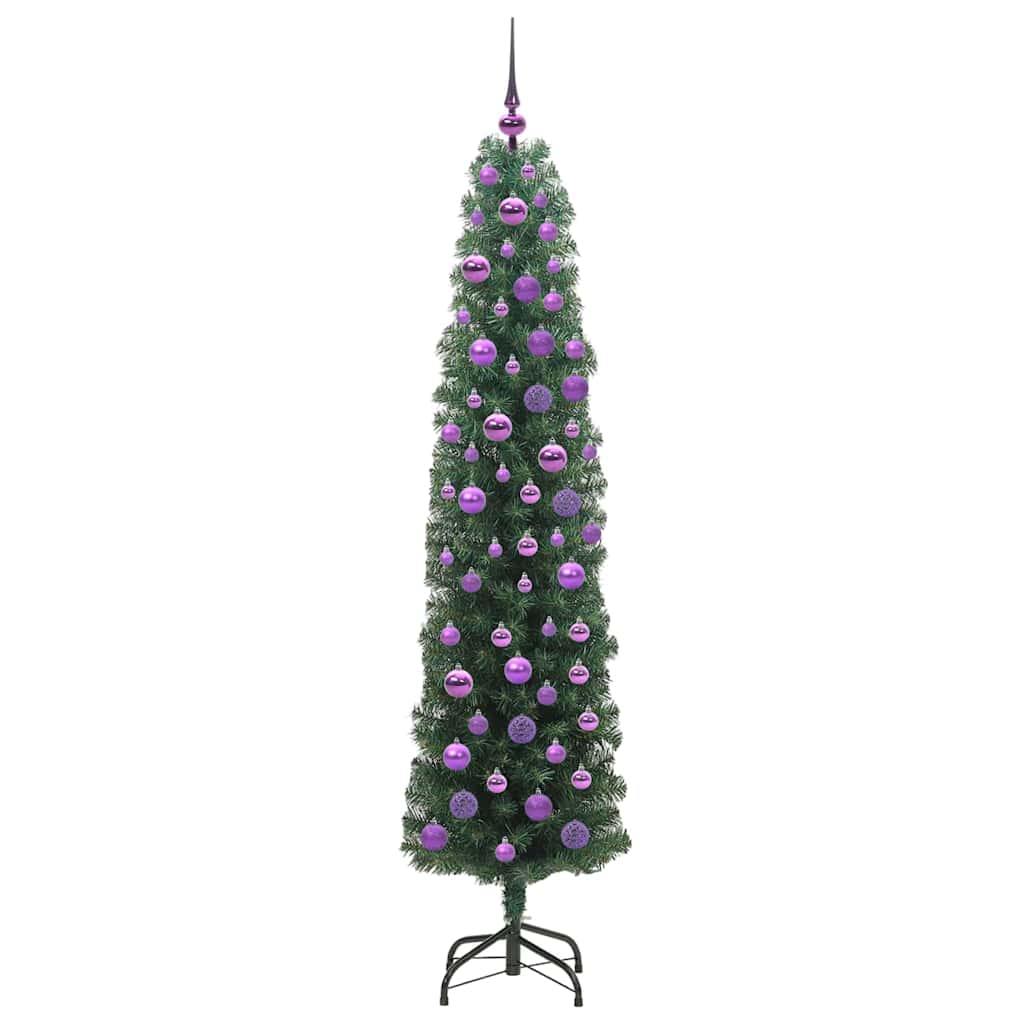 vidaXL Sztuczna choinka z podstawą Zielony 180 cm PVC, stal i plastik
