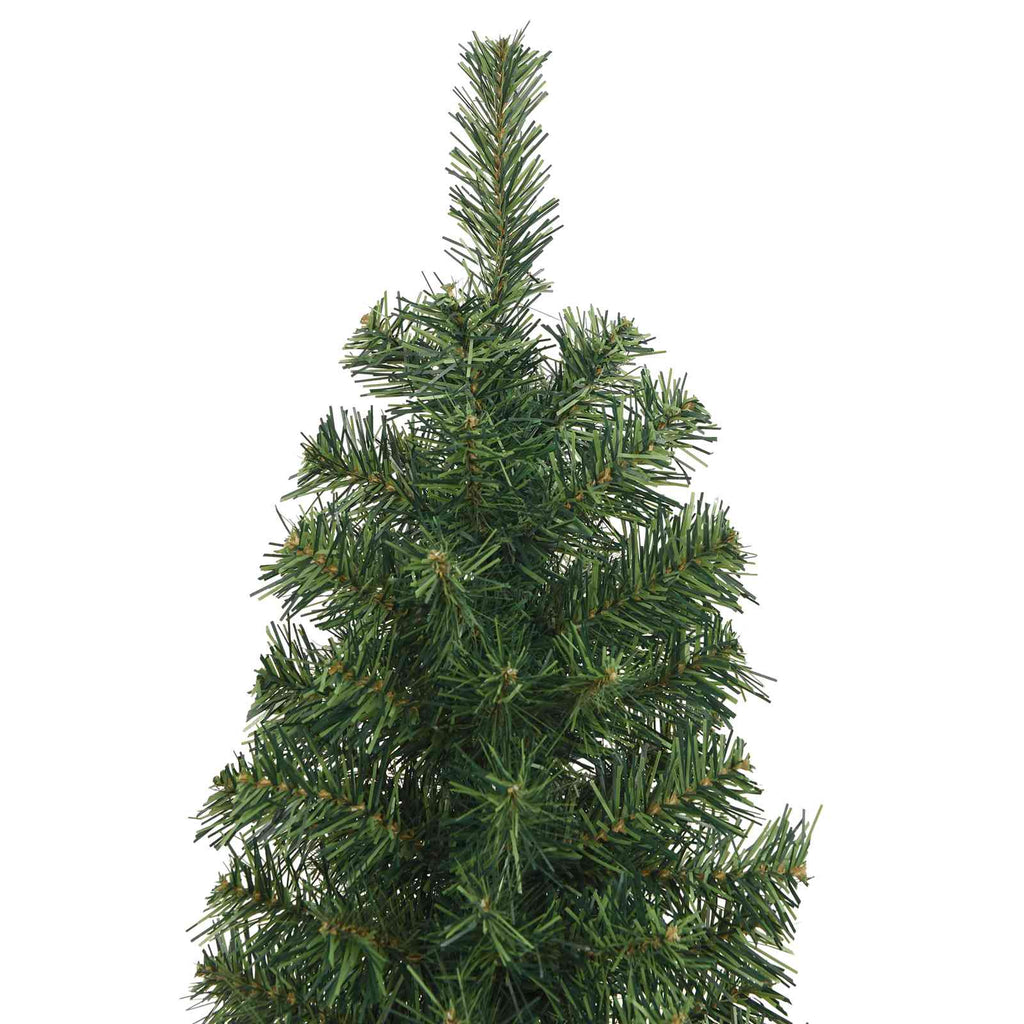 vidaXL Sztuczna choinka z podstawą Zielony 210 cm PVC, stal i plastik