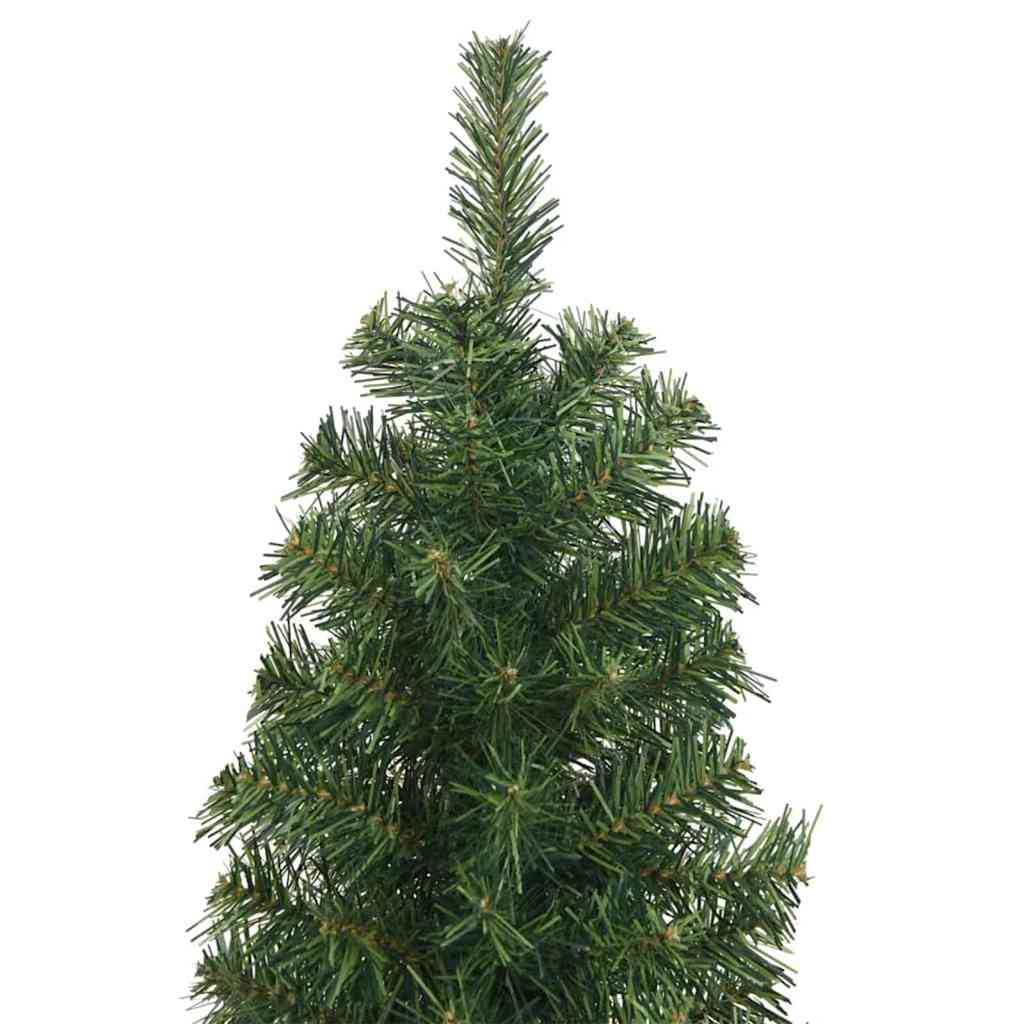 vidaXL Sztuczna choinka z podstawą Zielony 210 cm PVC, stal i plastik