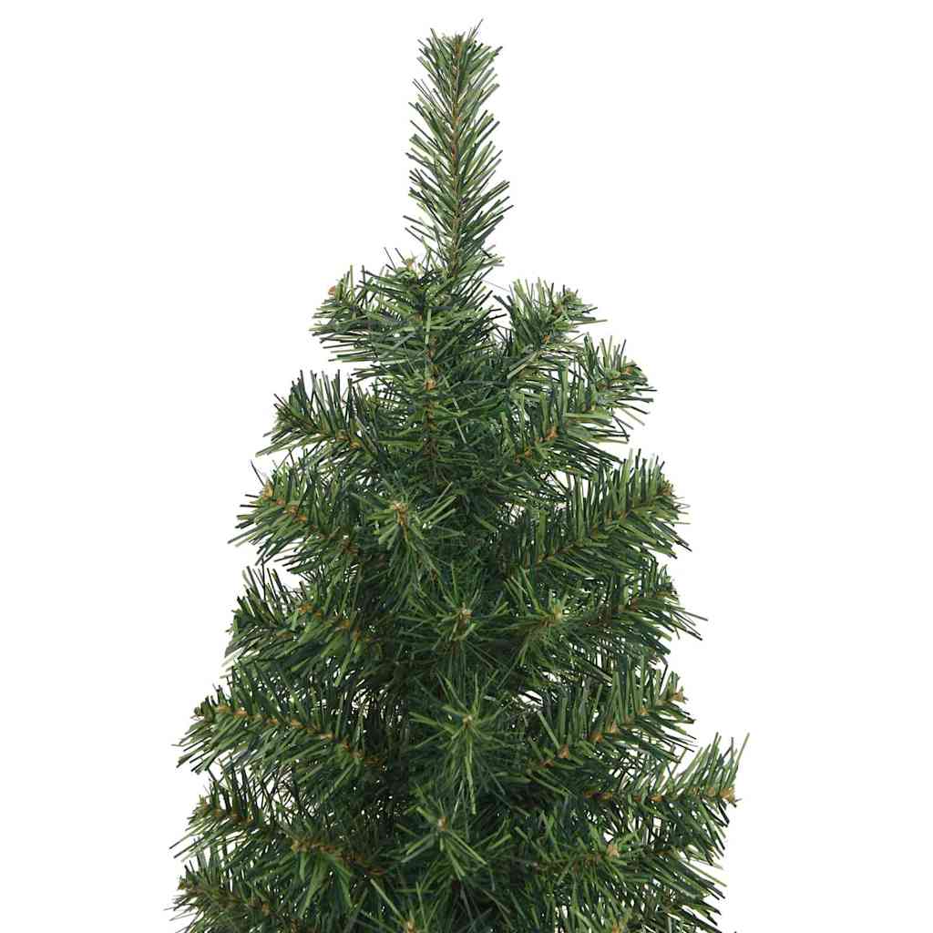 vidaXL Sztuczna choinka z podstawą Zielony 210 cm PVC, stal i plastik