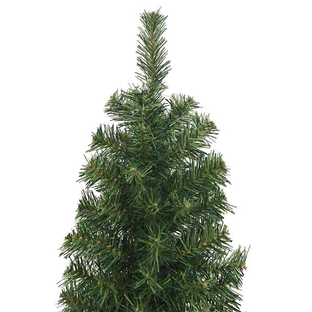 vidaXL Sztuczna choinka z podstawą Zielony 240 cm PVC, stal i plastik
