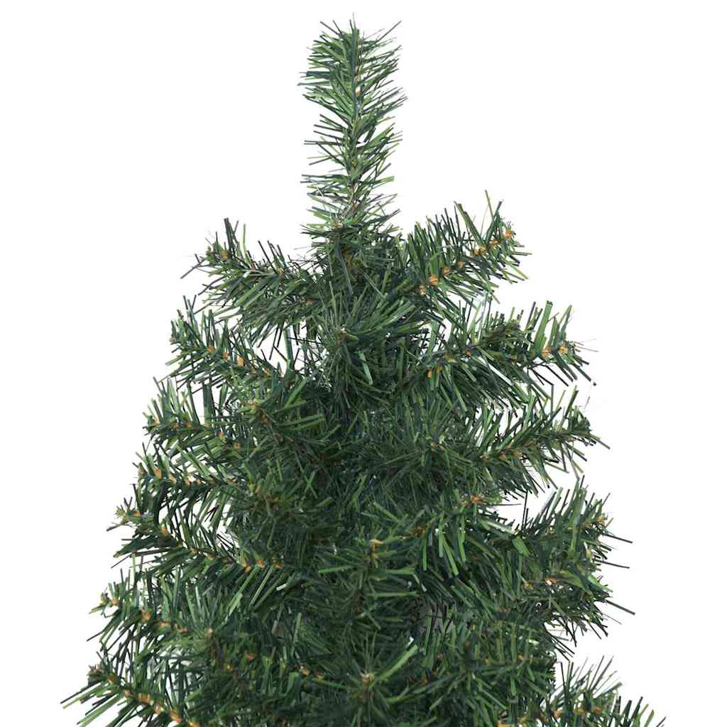 vidaXL Sztuczna choinka z podstawą Zielony 270 cm PVC, stal i plastik