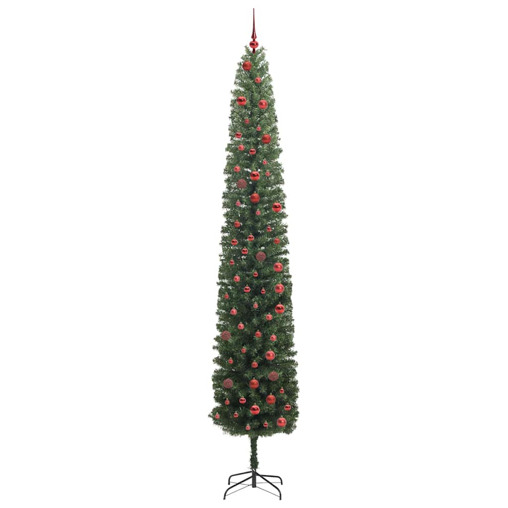 vidaXL Sztuczna choinka z podstawą Zielony 300 cm PVC, stal i plastik