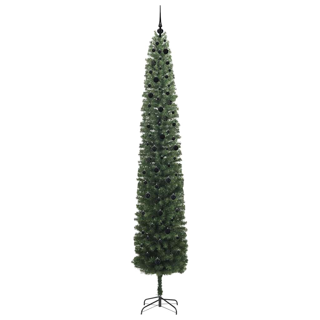 vidaXL Sztuczna choinka z podstawą Zielony 300 cm PVC, stal i plastik