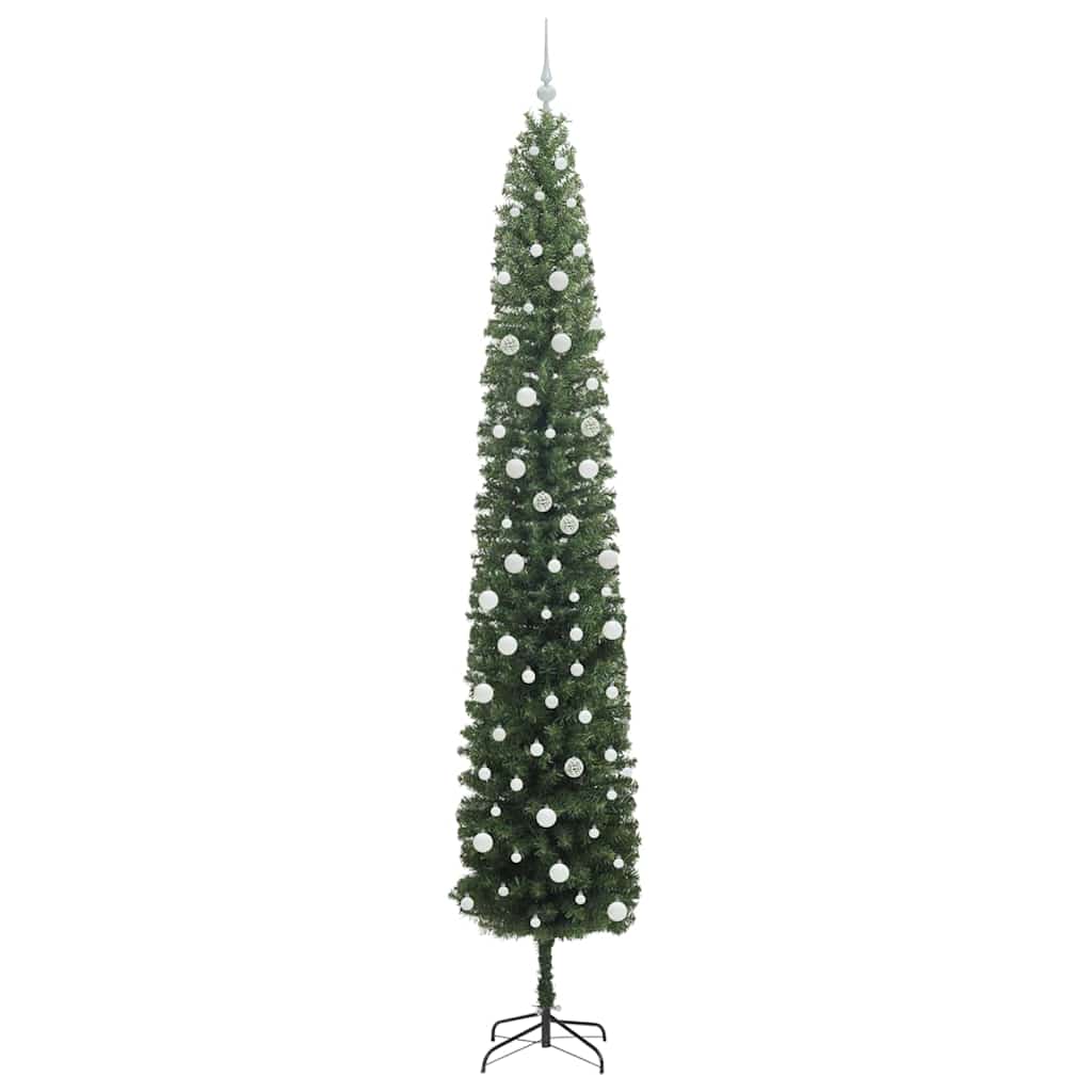 vidaXL Sztuczna choinka z podstawą Zielony 300 cm PVC, stal i plastik
