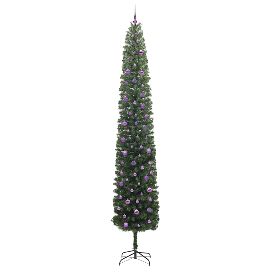 vidaXL Sztuczna choinka z podstawą Zielony 300 cm PVC, stal i plastik