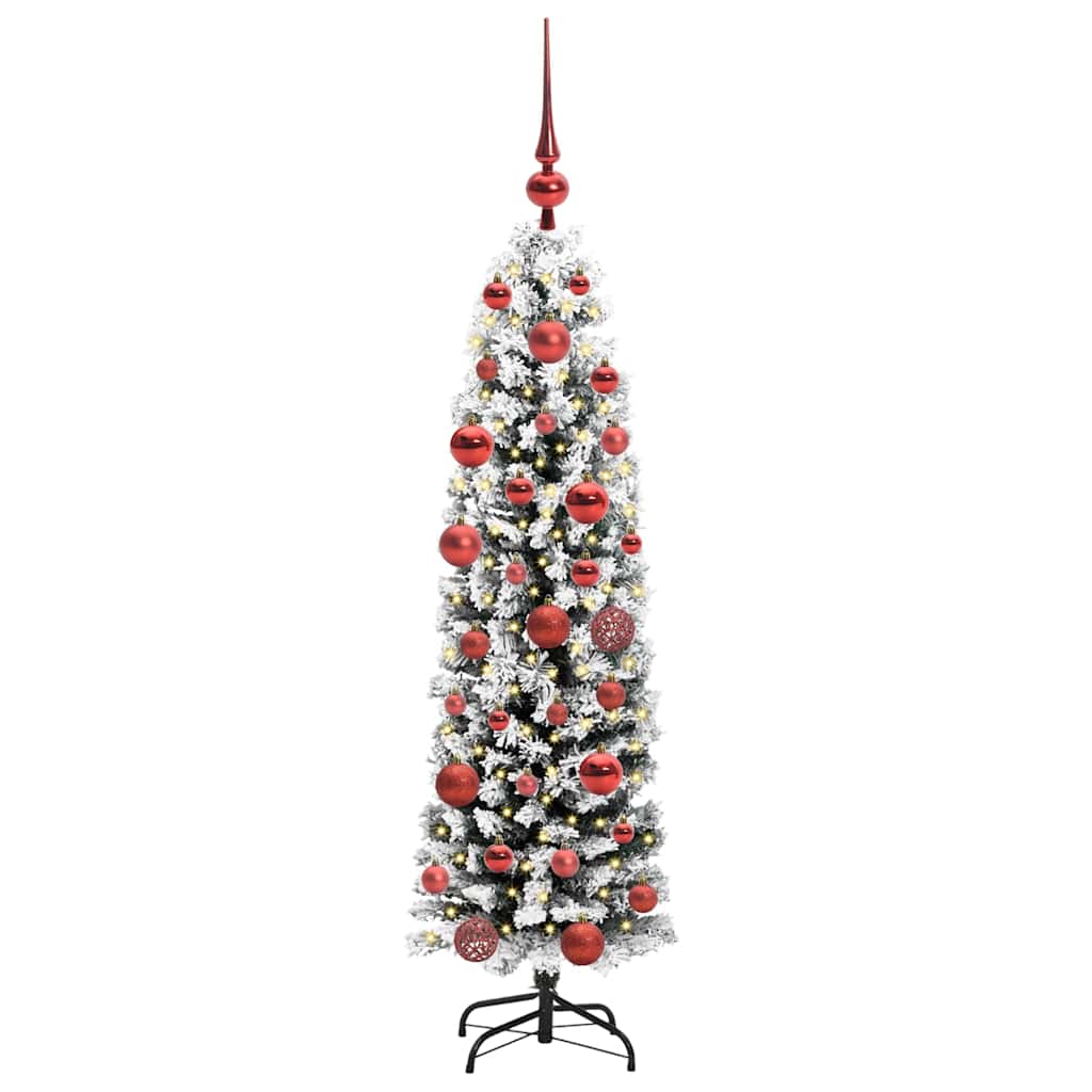 vidaXL Sztuczna choinka z podstawą Zielony 150 cm PVC, stal i plastik