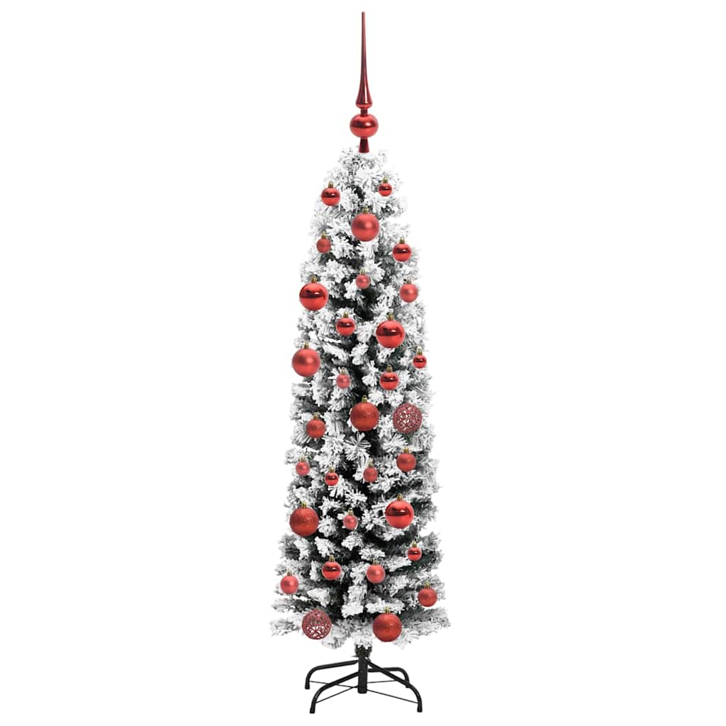 vidaXL Sztuczna choinka z podstawą Zielony 150 cm PVC, stal i plastik