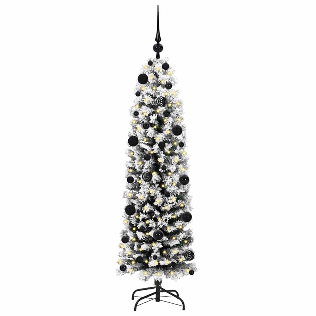 vidaXL Sztuczna choinka z podstawą Zielony 150 cm PVC, stal i plastik