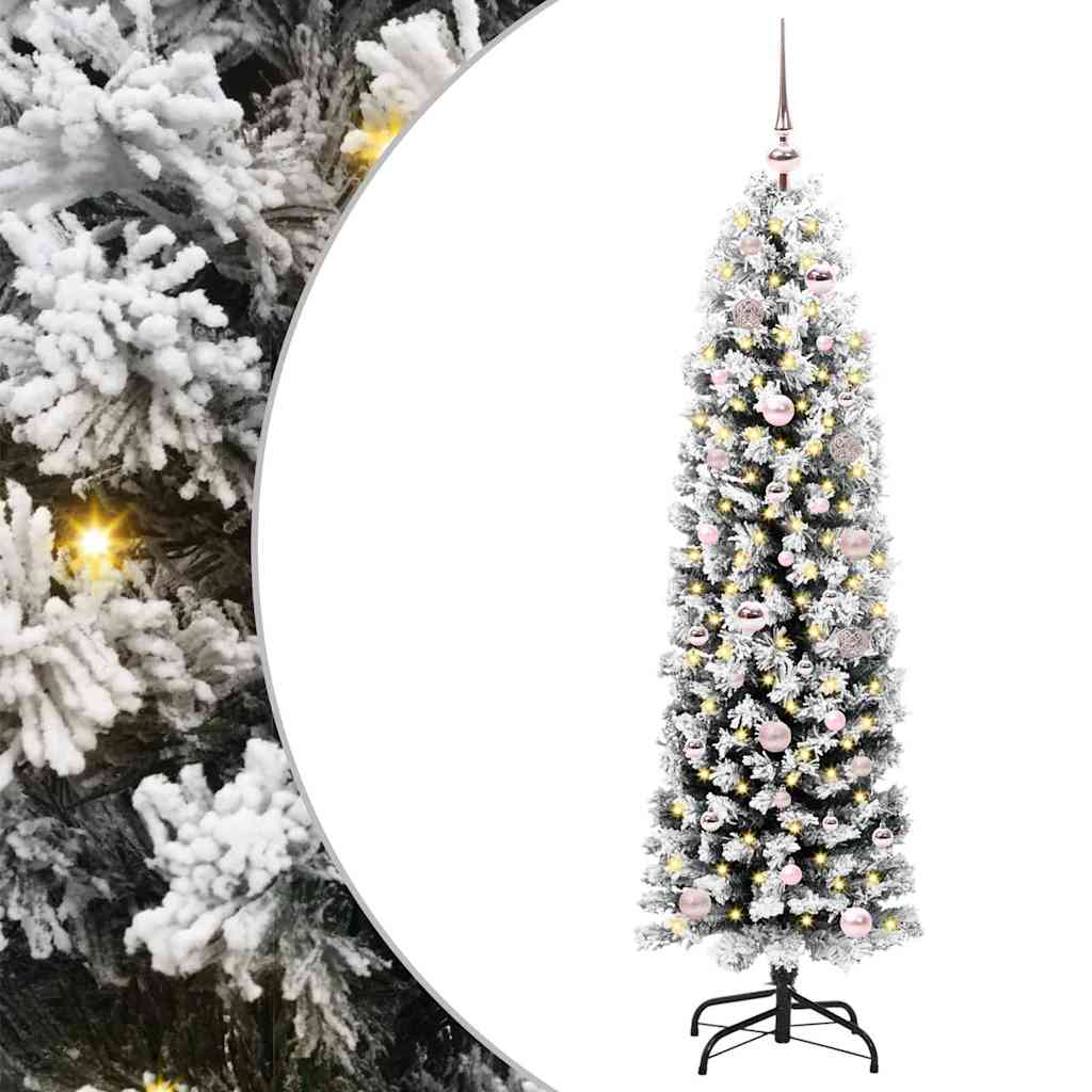 vidaXL Sztuczna choinka z podstawą Zielony 150 cm PVC, stal i plastik