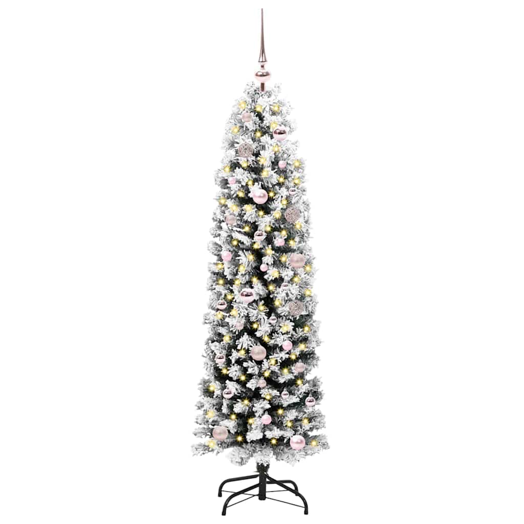 vidaXL Sztuczna choinka z podstawą Zielony 150 cm PVC, stal i plastik