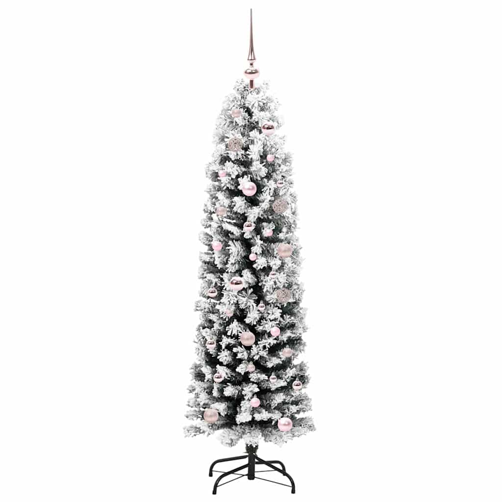 vidaXL Sztuczna choinka z podstawą Zielony 150 cm PVC, stal i plastik