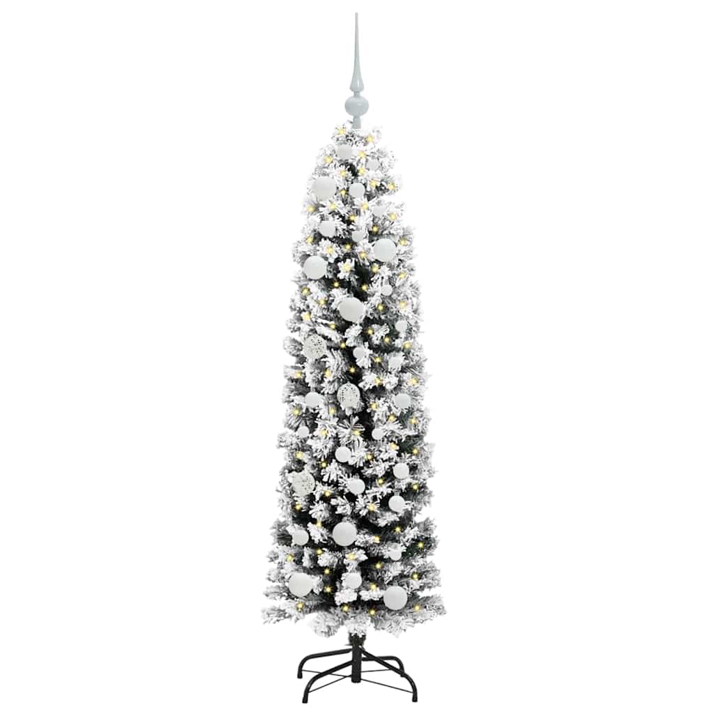 vidaXL Sztuczna choinka z podstawą Zielony 150 cm PVC, stal i plastik