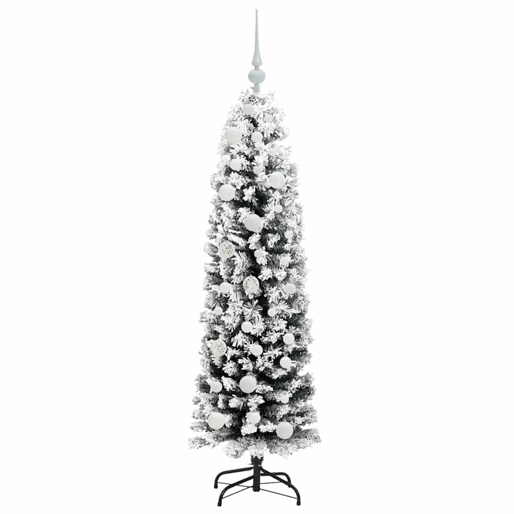 vidaXL Sztuczna choinka z podstawą Zielony 150 cm PVC, stal i plastik