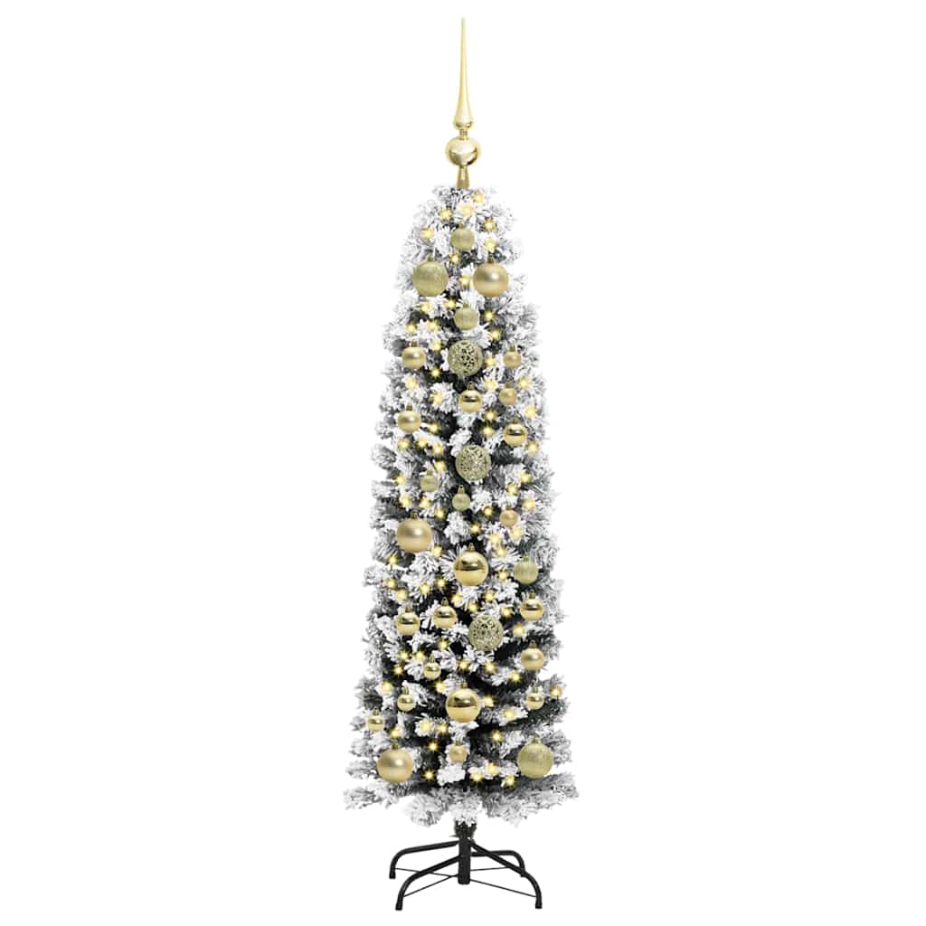 vidaXL Sztuczna choinka z podstawą Zielony 150 cm PVC, stal i plastik