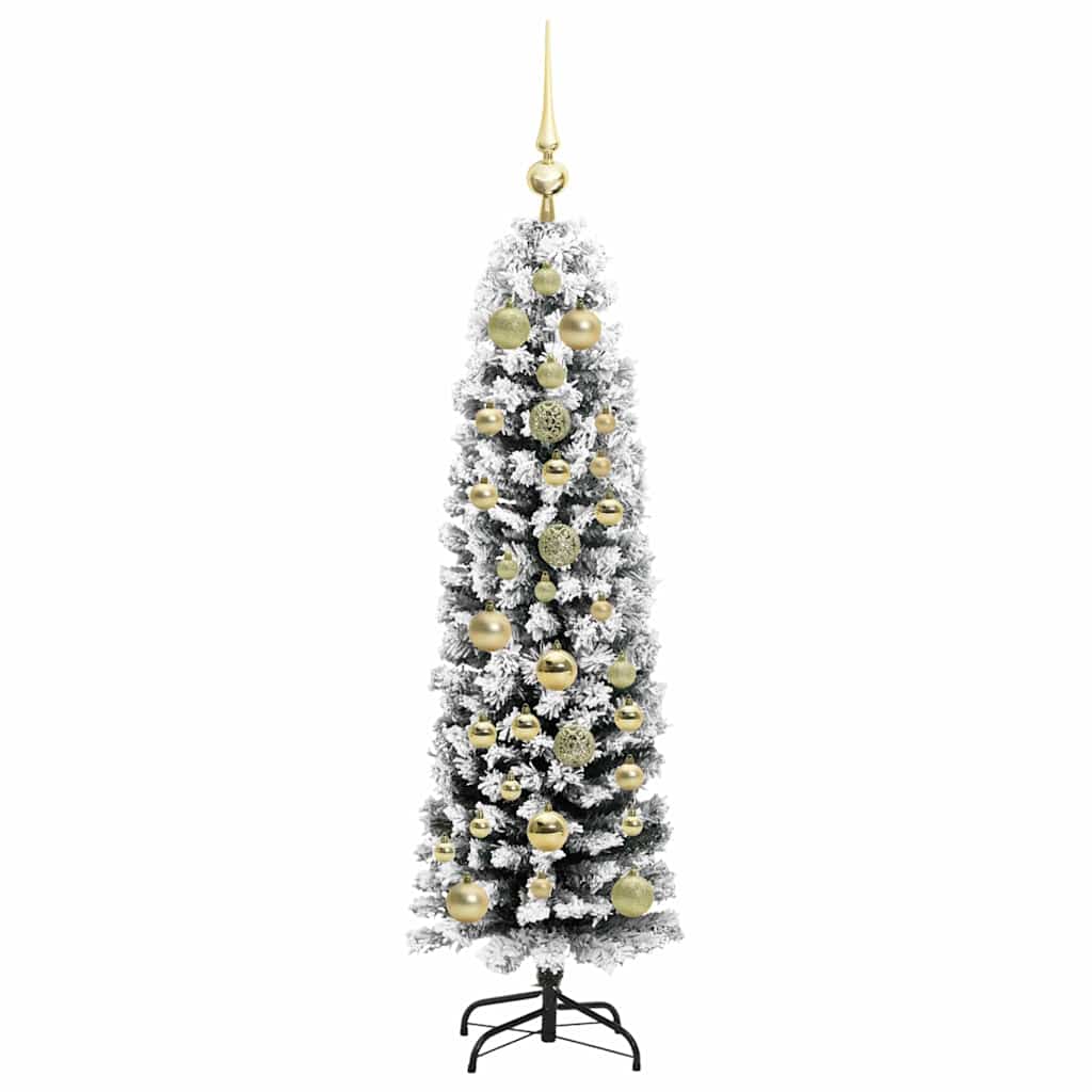 vidaXL Sztuczna choinka z podstawą Zielony 150 cm PVC, stal i plastik