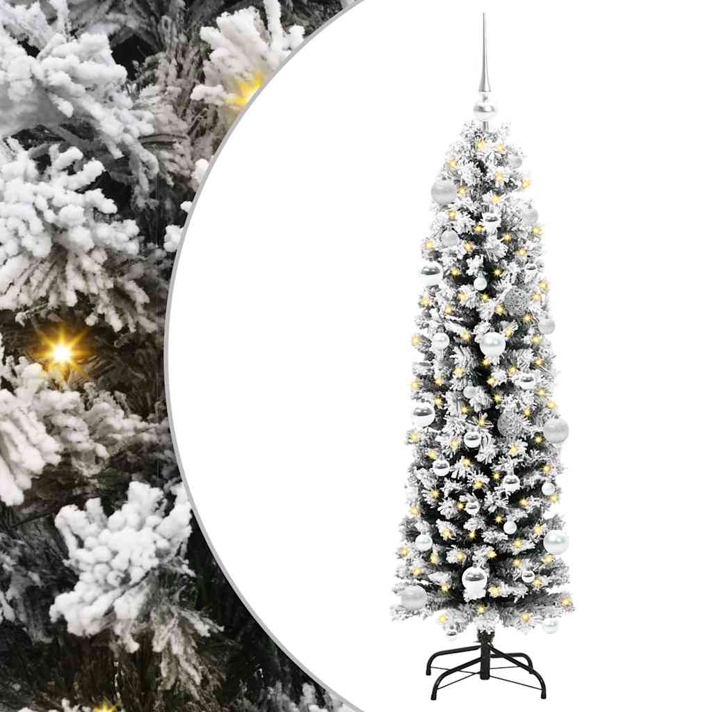 vidaXL Sztuczna choinka z podstawą Zielony 150 cm PVC, stal i plastik