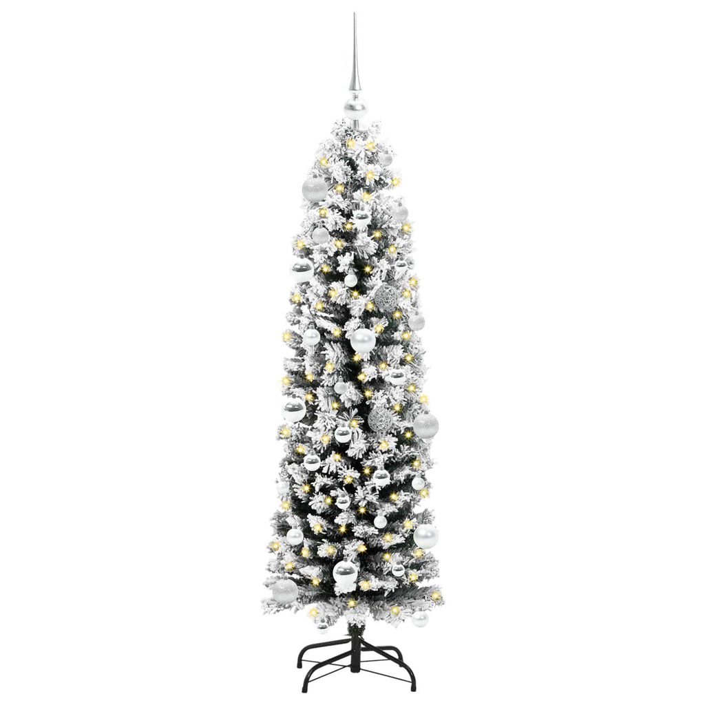 vidaXL Sztuczna choinka z podstawą Zielony 150 cm PVC, stal i plastik