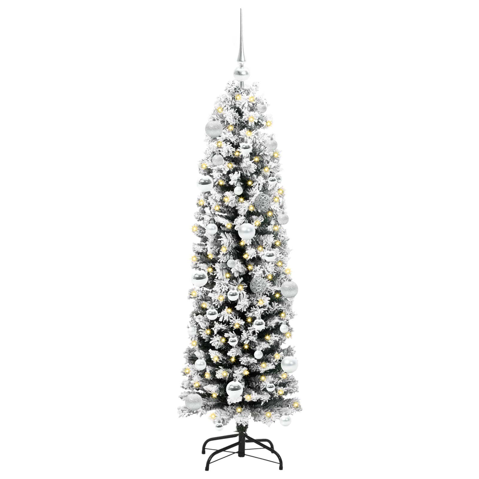 vidaXL Sztuczna choinka z podstawą Zielony 150 cm PVC, stal i plastik