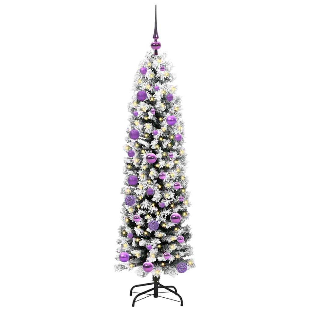 vidaXL Sztuczna choinka z podstawą Zielony 150 cm PVC, stal i plastik