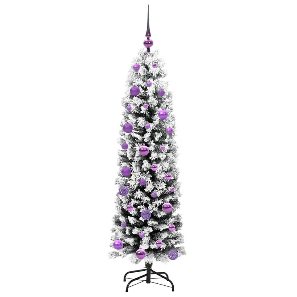 vidaXL Sztuczna choinka z podstawą Zielony 150 cm PVC, stal i plastik