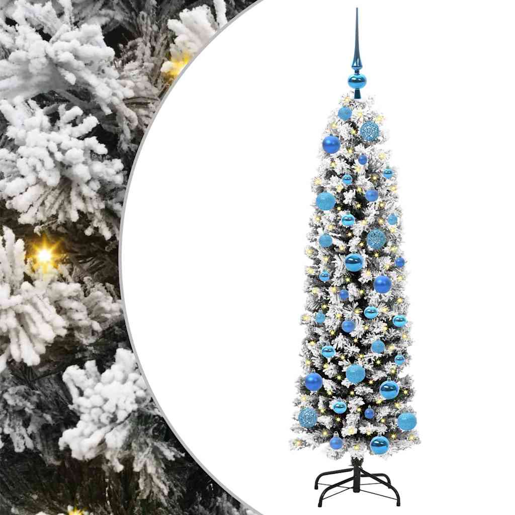 vidaXL Sztuczna choinka z podstawą Zielony 150 cm PVC, stal i plastik