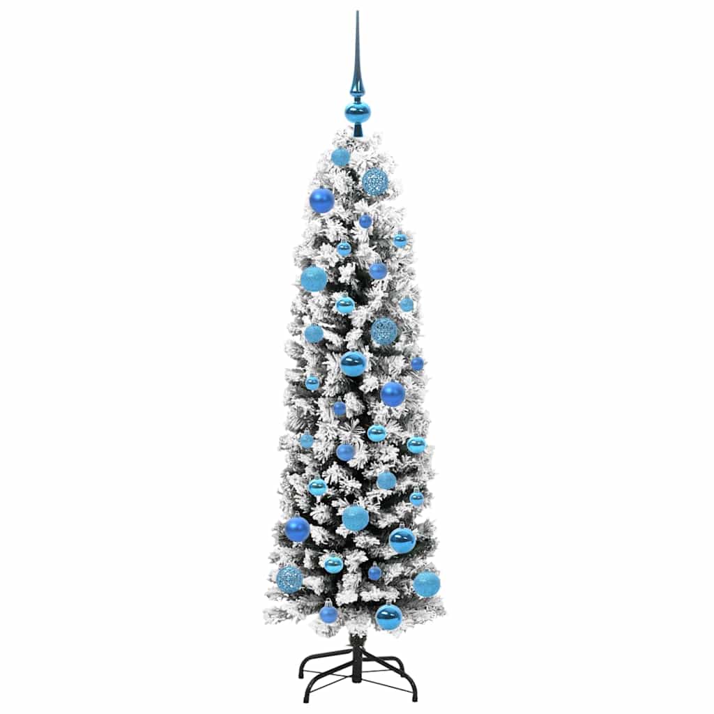 vidaXL Sztuczna choinka z podstawą Zielony 150 cm PVC, stal i plastik