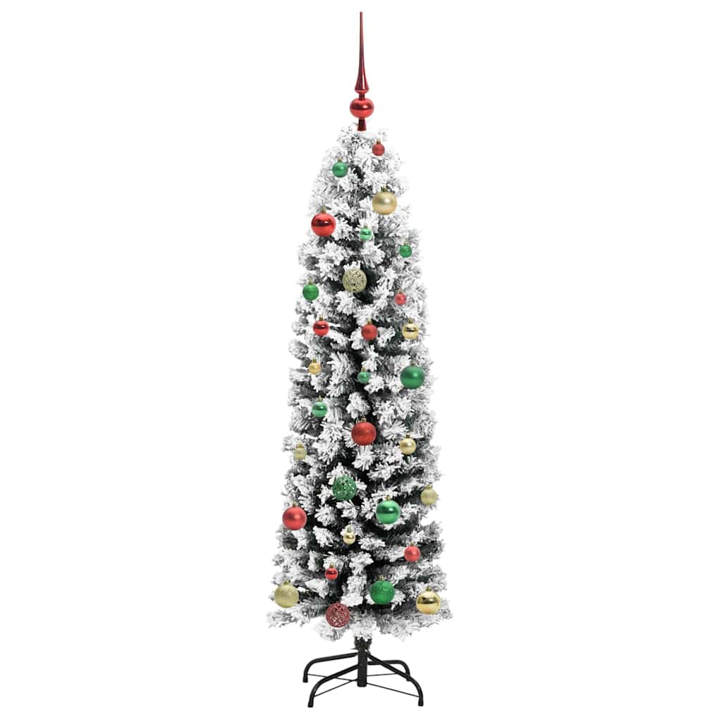 vidaXL Sztuczna choinka z podstawą Zielony 150 cm PVC, stal i plastik