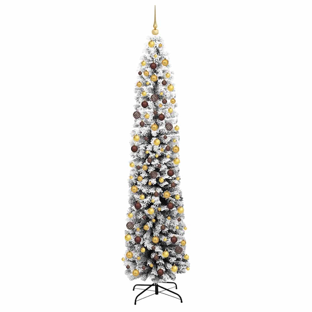 vidaXL Sztuczna choinka z podstawą Zielony 210 cm PVC, stal i plastik