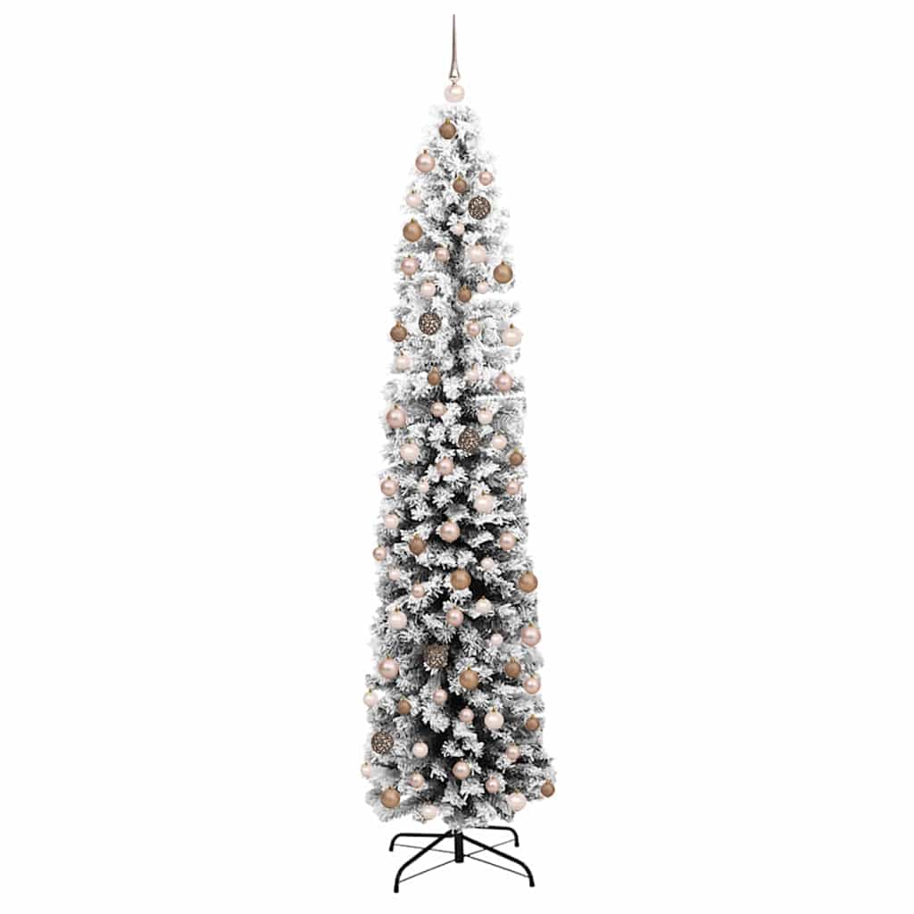vidaXL Sztuczna choinka z podstawą Zielony 210 cm PVC, stal i plastik