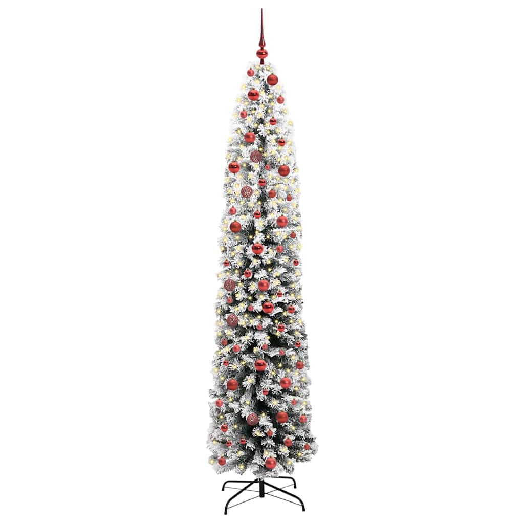 vidaXL Sztuczna choinka z podstawą Zielony 210 cm PVC, stal i plastik