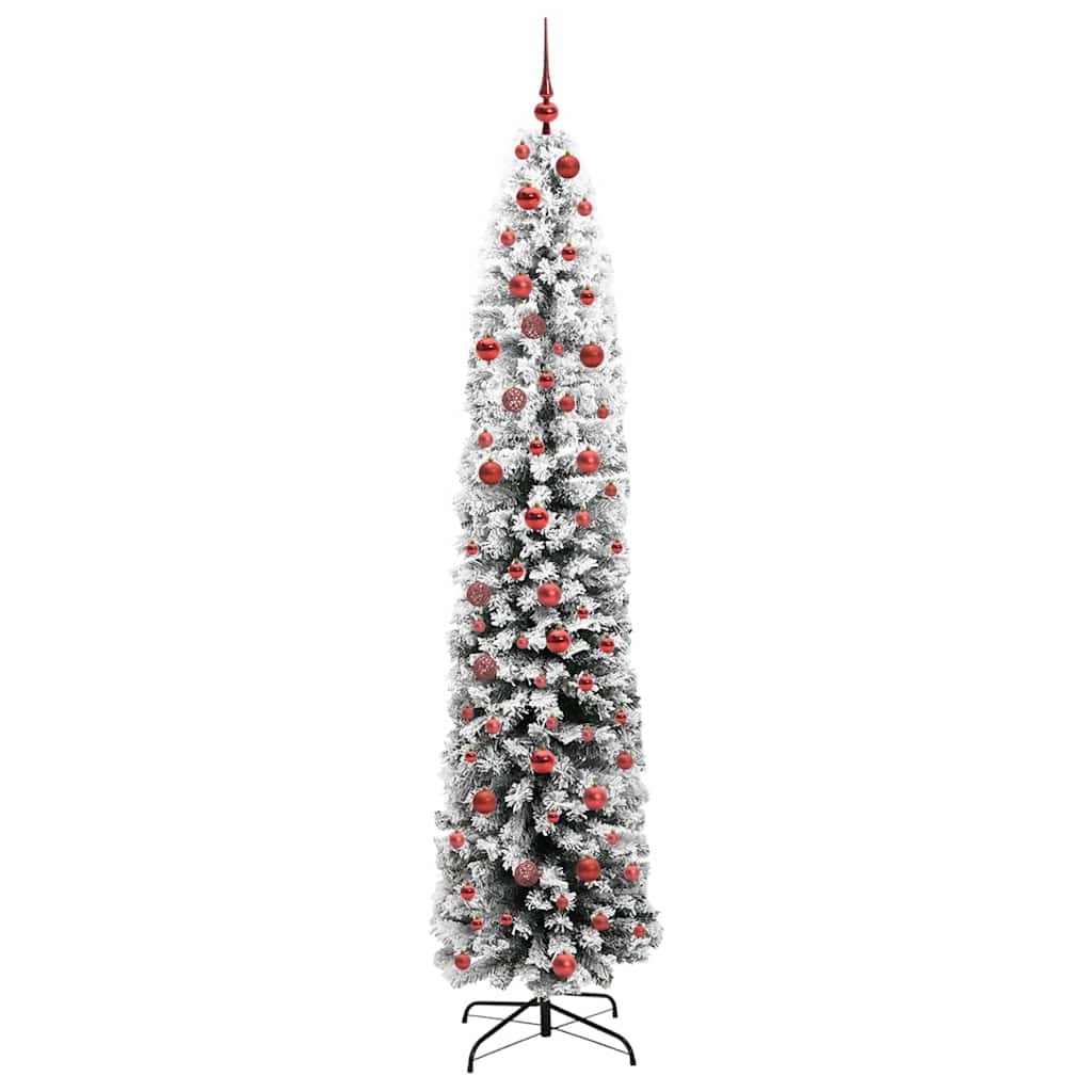 vidaXL Sztuczna choinka z podstawą Zielony 210 cm PVC, stal i plastik