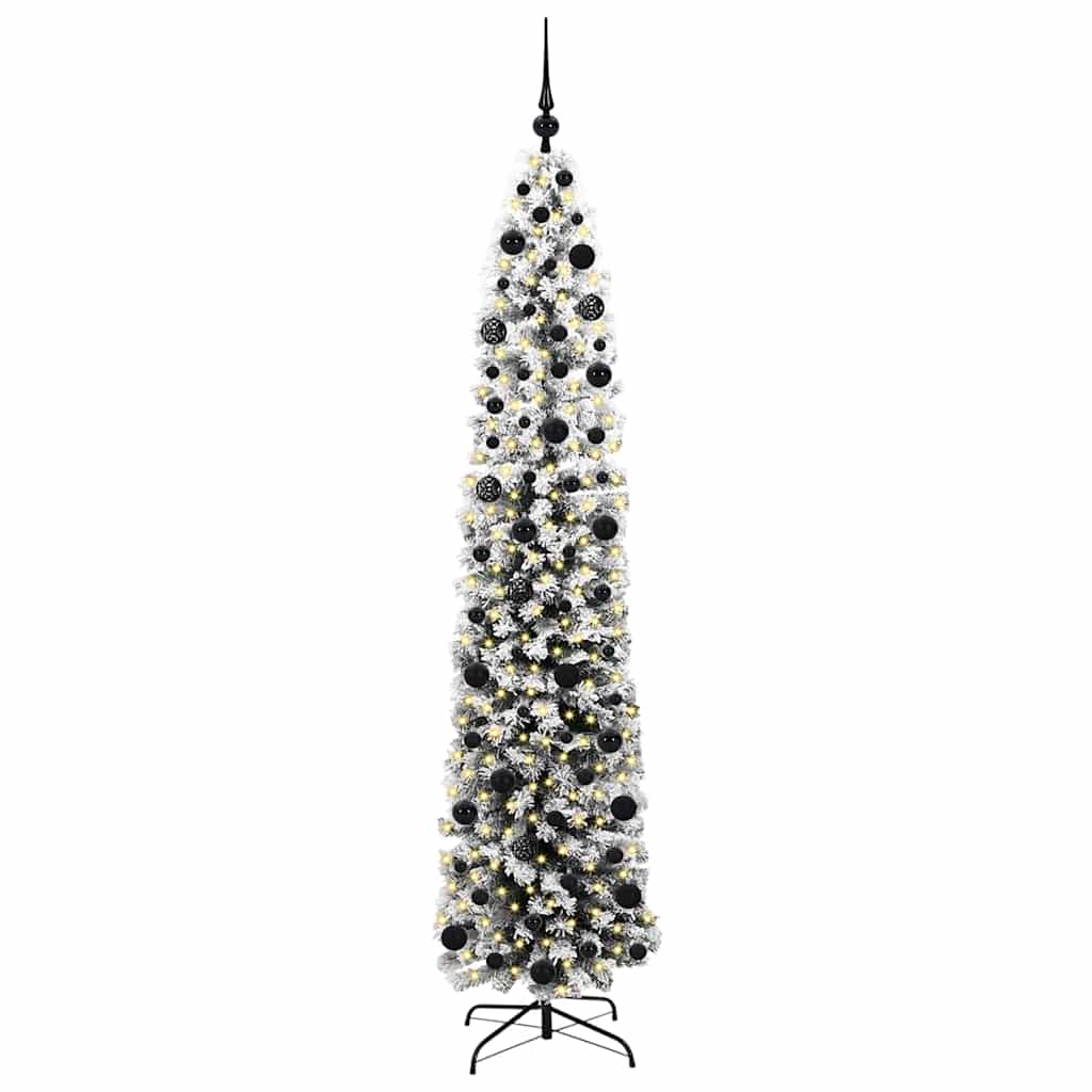vidaXL Sztuczna choinka z podstawą Zielony 210 cm PVC, stal i plastik