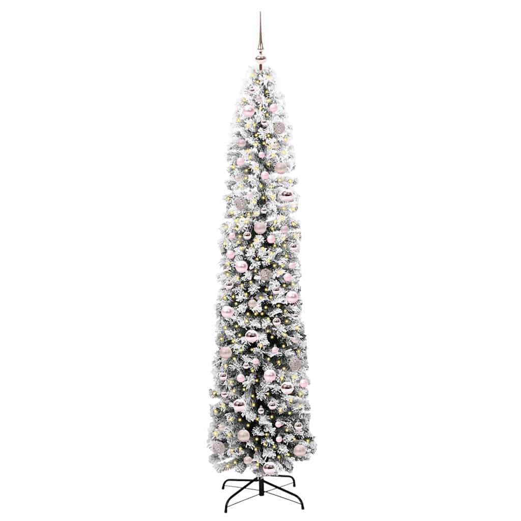 vidaXL Sztuczna choinka z podstawą Zielony 210 cm PVC, stal i plastik