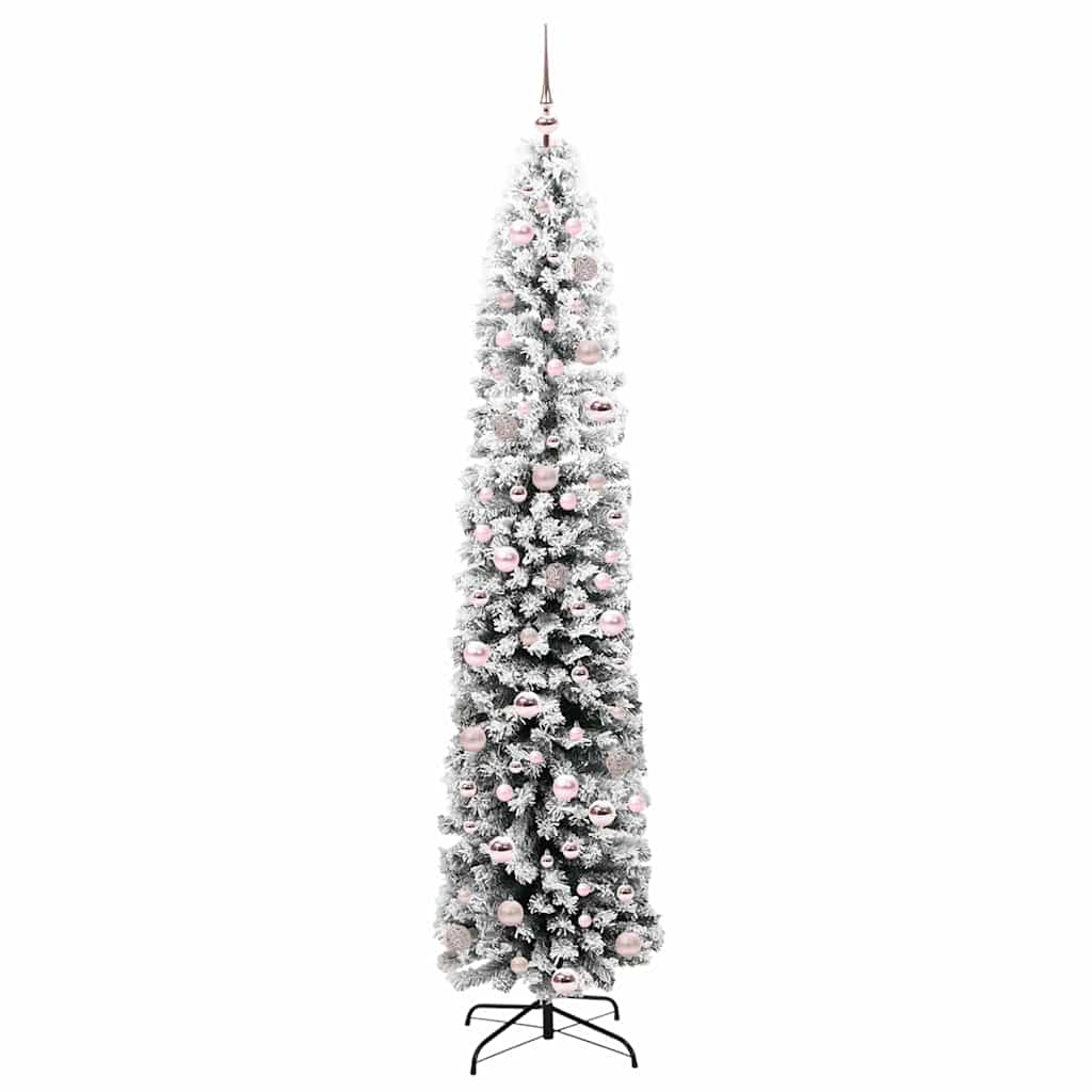 vidaXL Sztuczna choinka z podstawą Zielony 210 cm PVC, stal i plastik