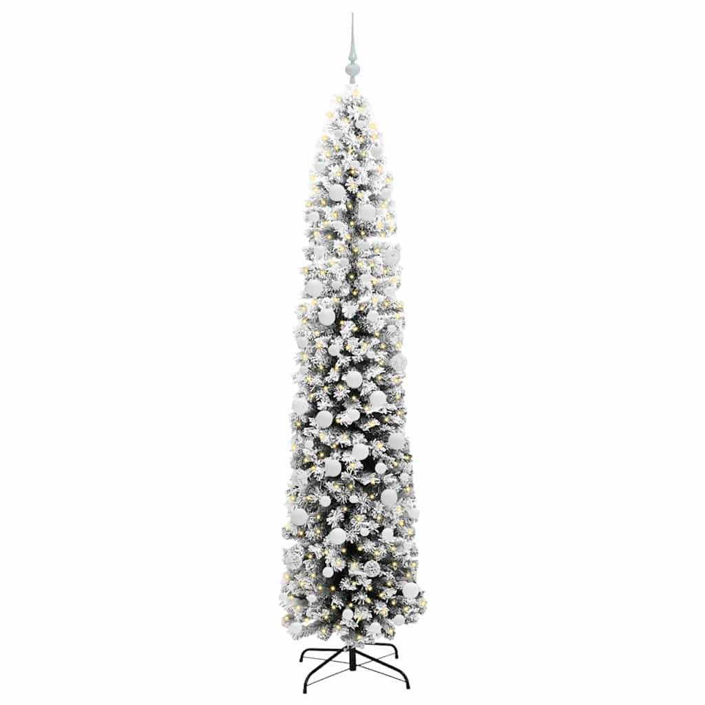 vidaXL Sztuczna choinka z podstawą Zielony 210 cm PVC, stal i plastik