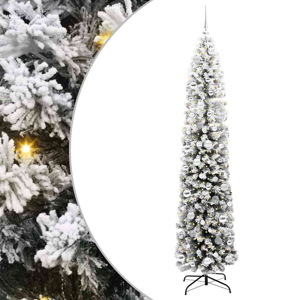 vidaXL Sztuczna choinka z podstawą Zielony 210 cm PVC, stal i plastik