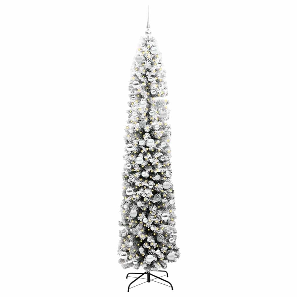 vidaXL Sztuczna choinka z podstawą Zielony 210 cm PVC, stal i plastik