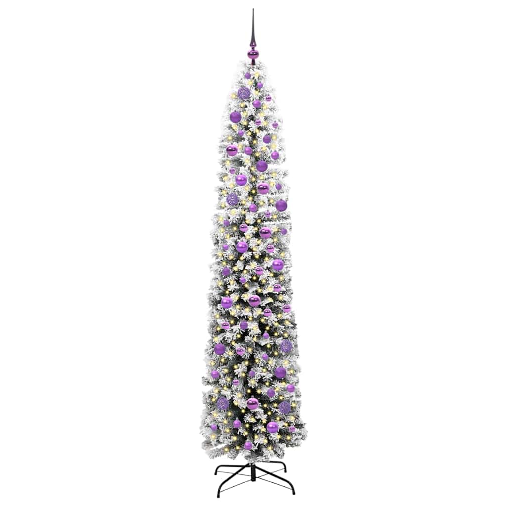 vidaXL Sztuczna choinka z podstawą Zielony 210 cm PVC, stal i plastik
