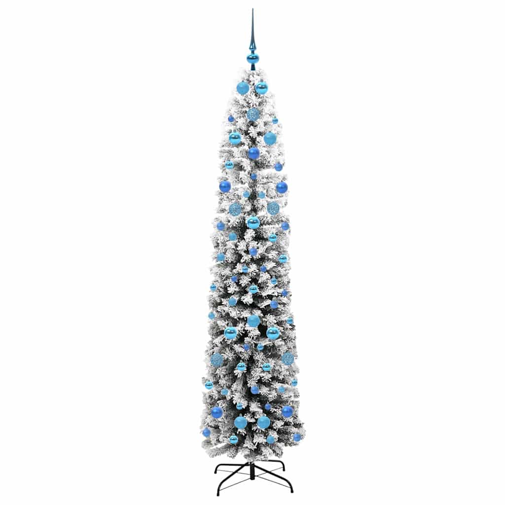 vidaXL Sztuczna choinka z podstawą Zielony 210 cm PVC, stal i plastik