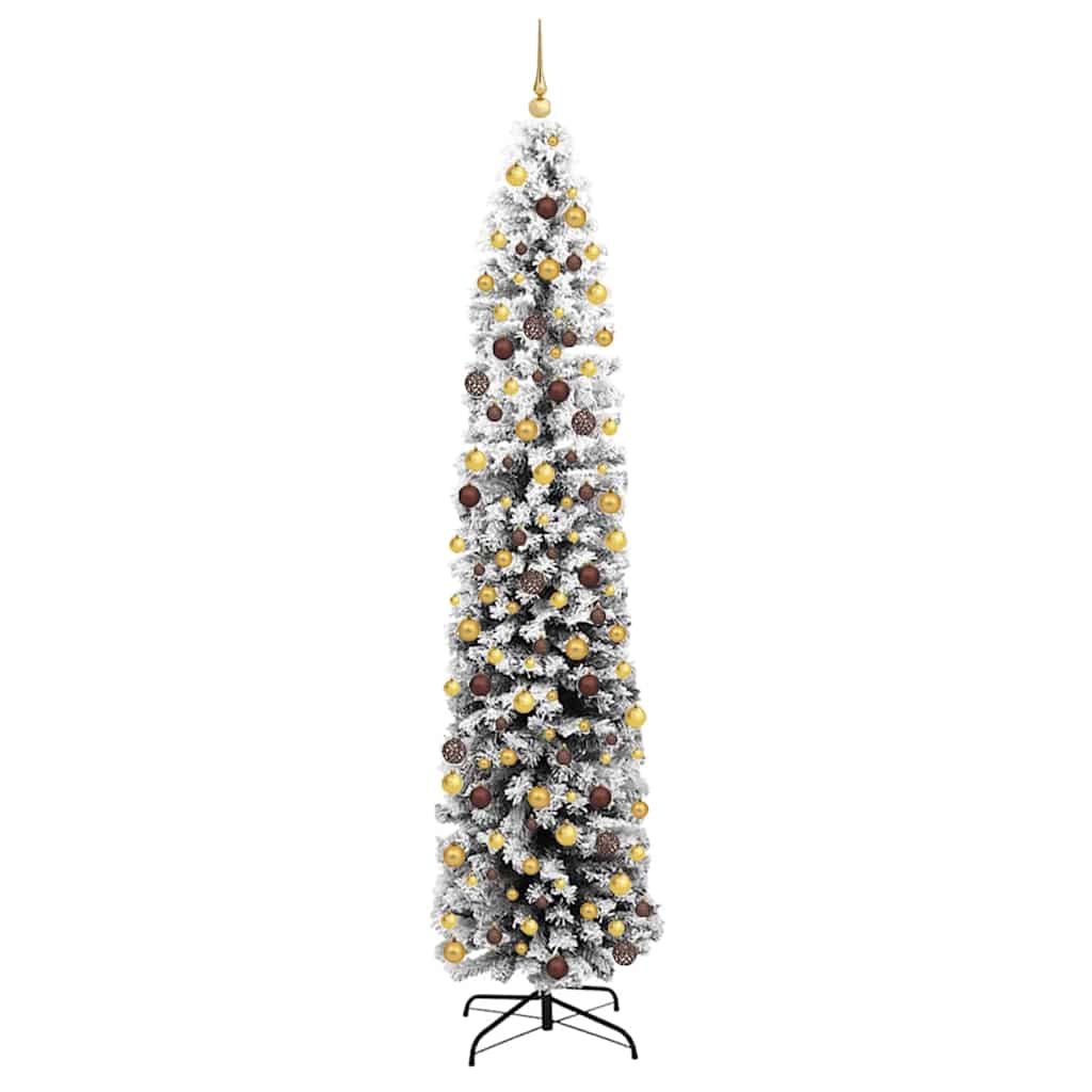vidaXL Sztuczna choinka z podstawą Zielony 240 cm PVC, stal i plastik