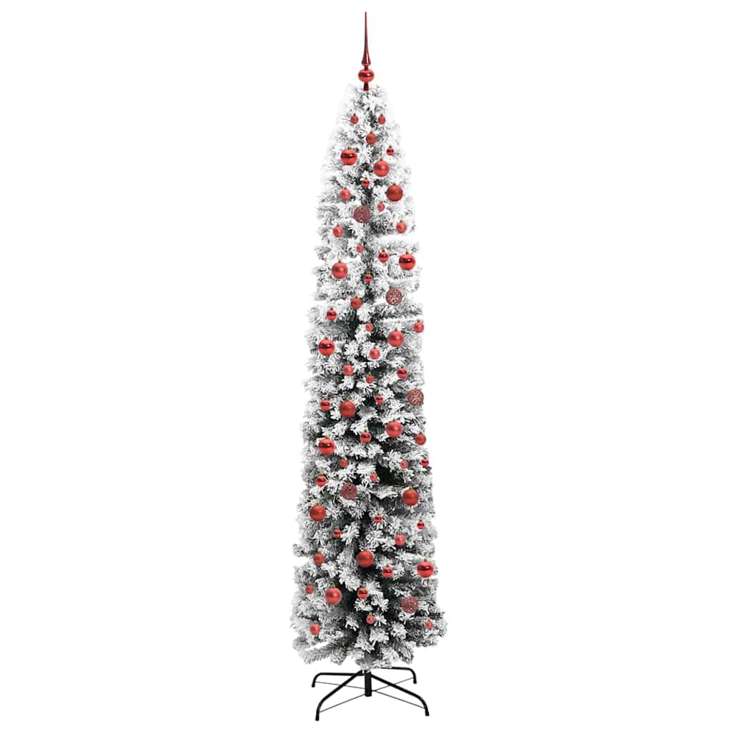 vidaXL Sztuczna choinka z podstawą Zielony 240 cm PVC, stal i plastik