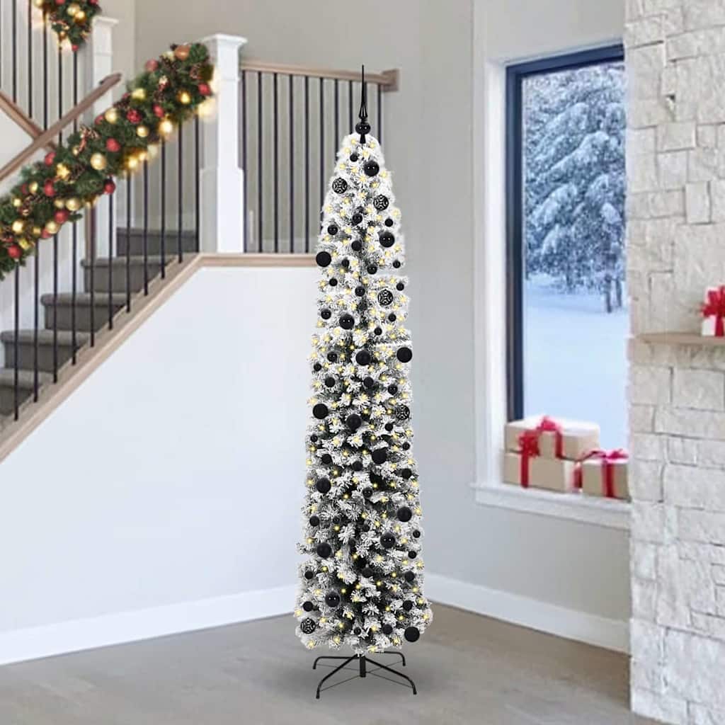vidaXL Sztuczna choinka z podstawą Zielony 240 cm PVC, stal i plastik