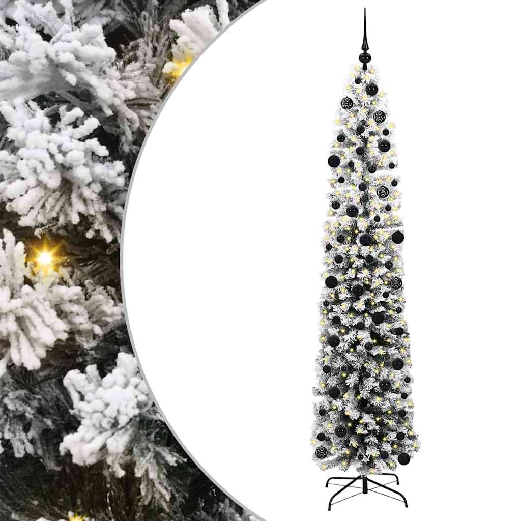 vidaXL Sztuczna choinka z podstawą Zielony 240 cm PVC, stal i plastik