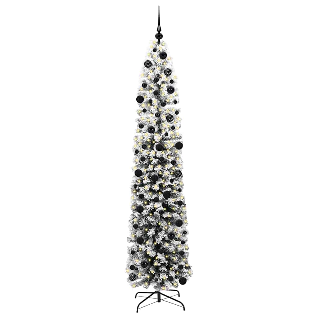 vidaXL Sztuczna choinka z podstawą Zielony 240 cm PVC, stal i plastik