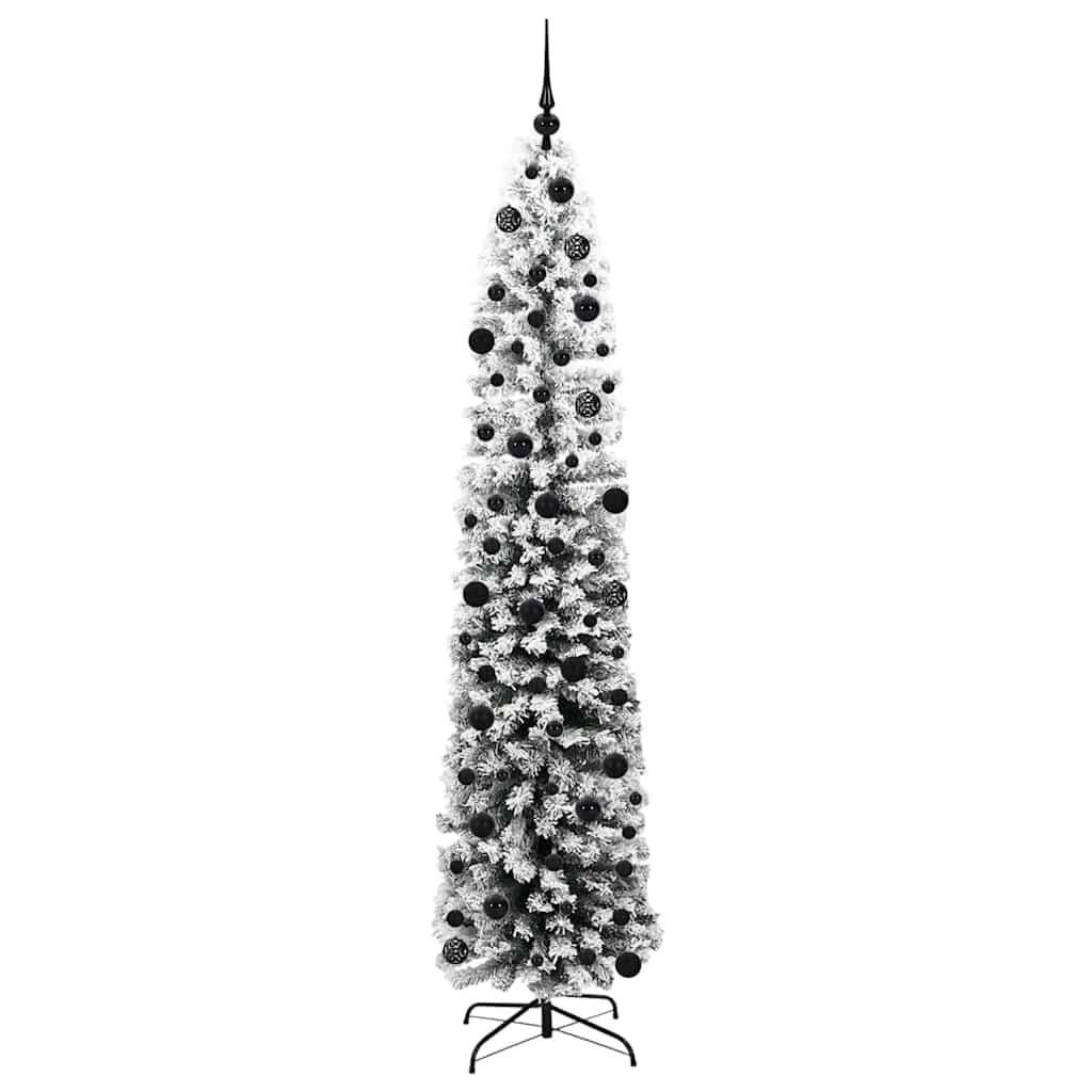 vidaXL Sztuczna choinka z podstawą Zielony 240 cm PVC, stal i plastik