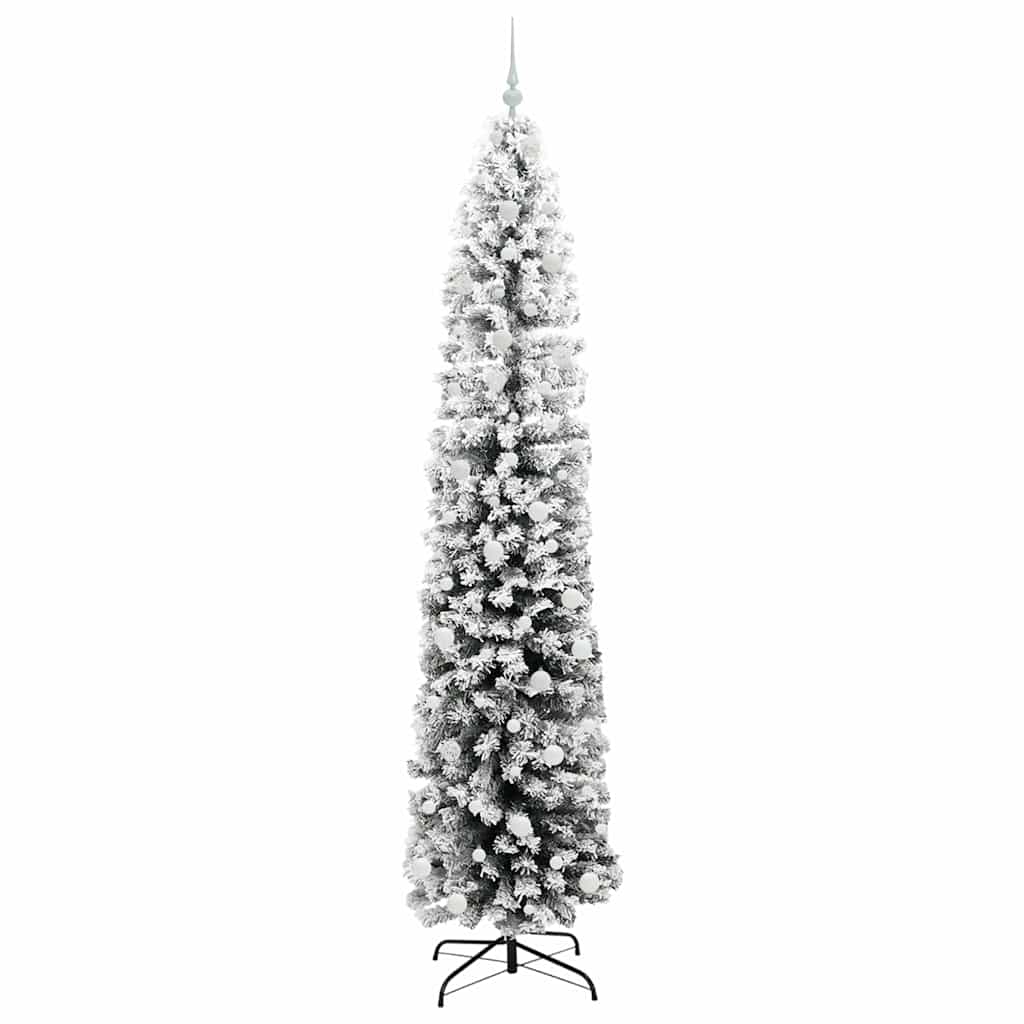 vidaXL Sztuczna choinka z podstawą Zielony 240 cm PVC, stal i plastik