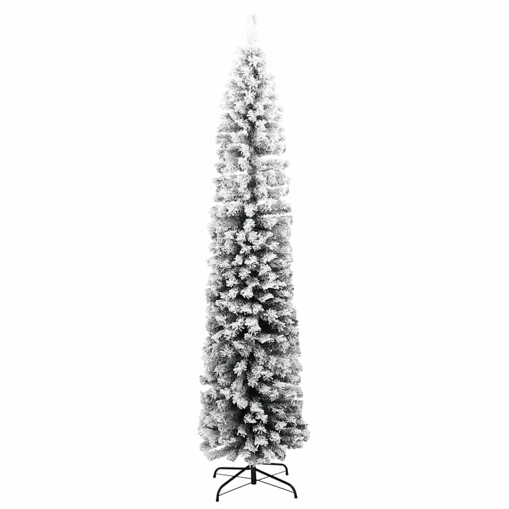 vidaXL Sztuczna choinka z podstawą Zielony 240 cm PVC, stal i plastik