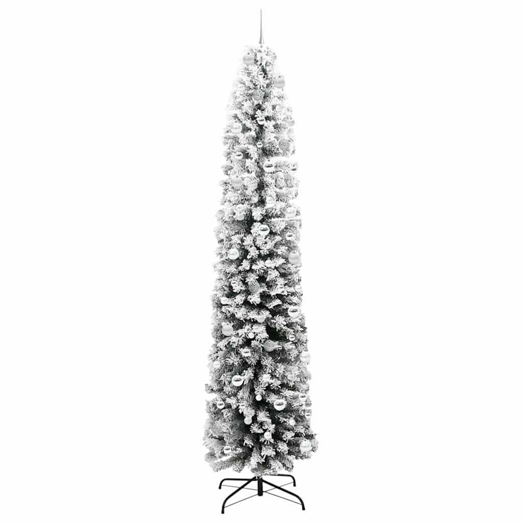 vidaXL Sztuczna choinka z podstawą Zielony 240 cm PVC, stal i plastik